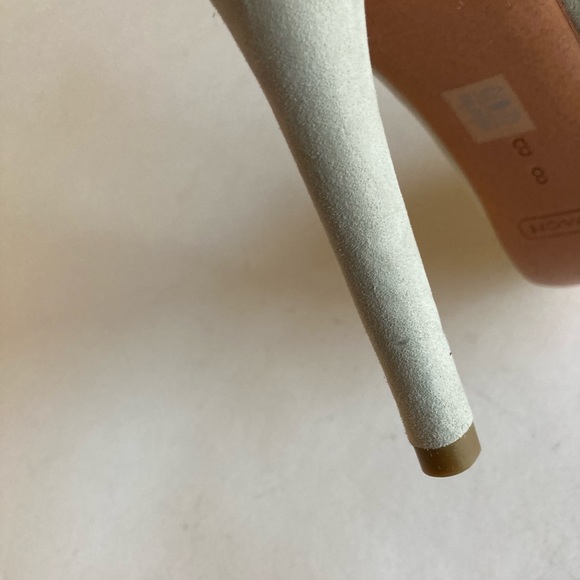 Coach Light Grey Suede Open Toe Heels size 8 - Picture 15 of 16